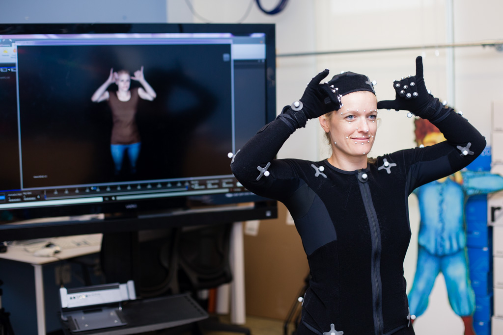 Photo credit: Melissa serving as a motion capture model to create a 3D avatar. Obama.org