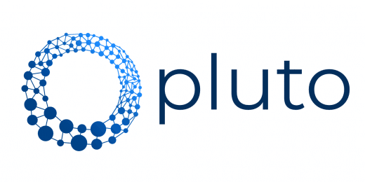 A circle made of a network of circles. The logo's color is a gradient of light blue and dark blue