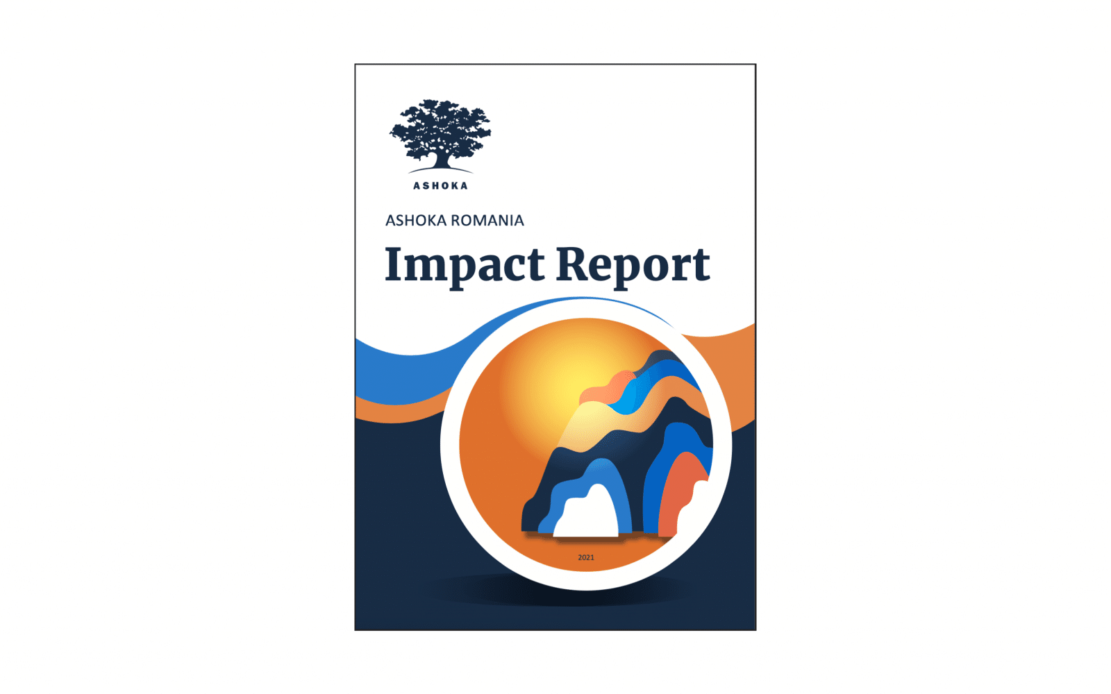 cover photo of the Ashoka Romania Impact Report for 2021