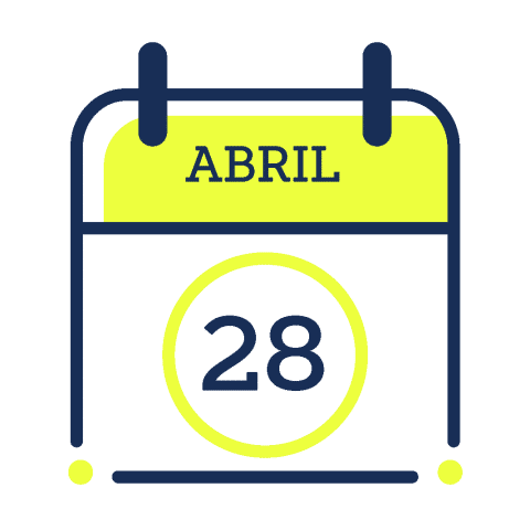 icono abril calendario veinte y ocho 