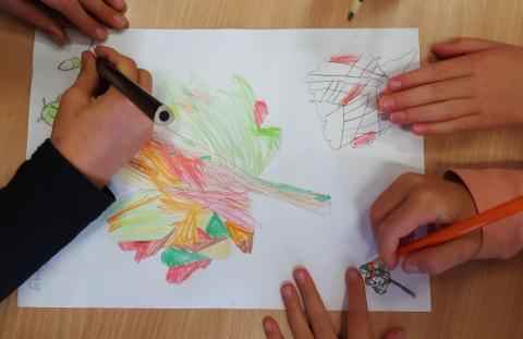 Children drawing