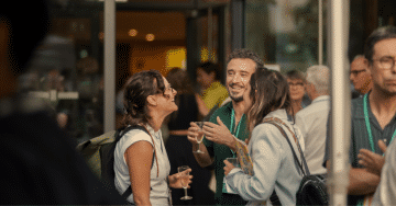 People enjoying a networking event