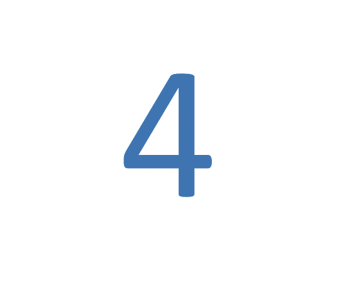 The number 4 in bold and blue