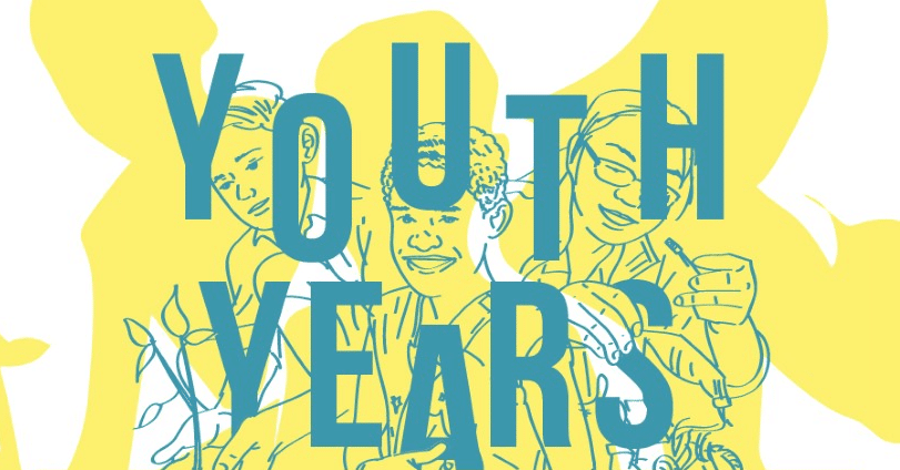 Illustration of young Filipinos with the text "Youth Years"