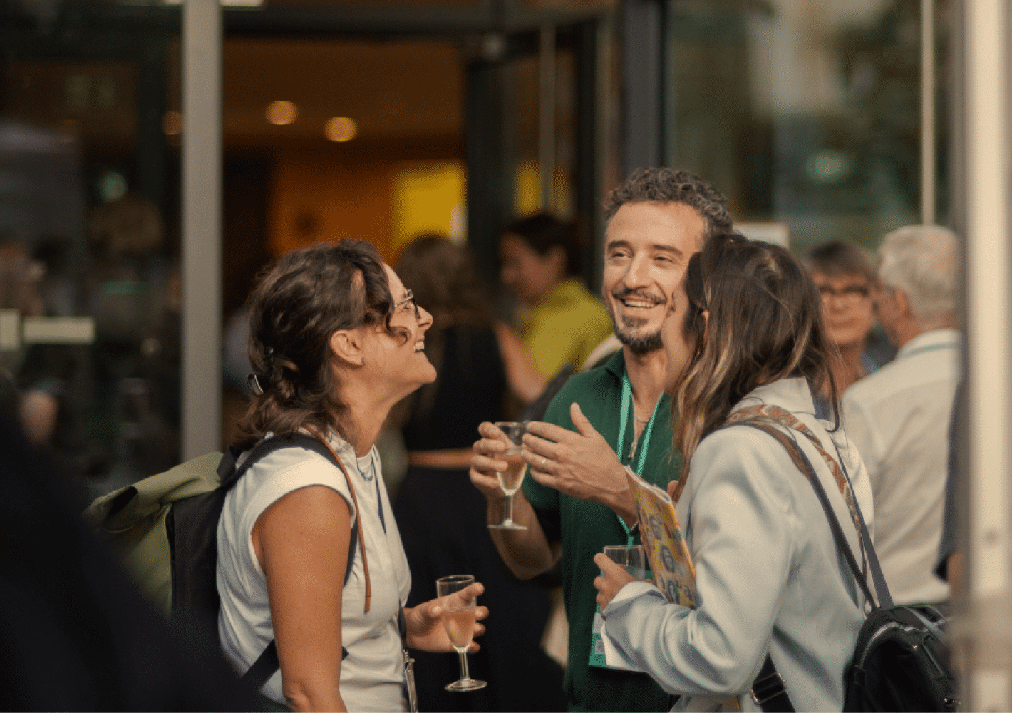 People enjoying a networking event