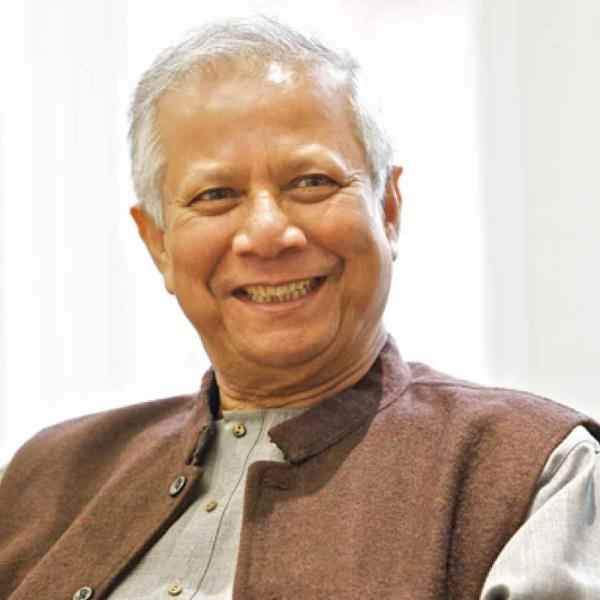 A photo of a smiling Muhammad Yunus